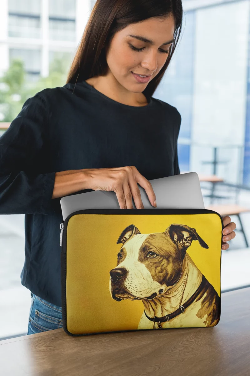 American Staffordshire Dog in Solitude Laptop Sleeve 1