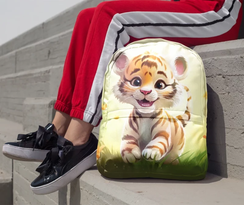 Cute Tiger Illustration Backpack 1