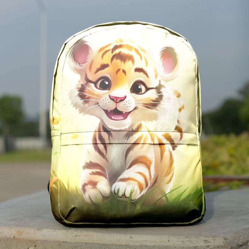 Cute Tiger Illustration Backpack