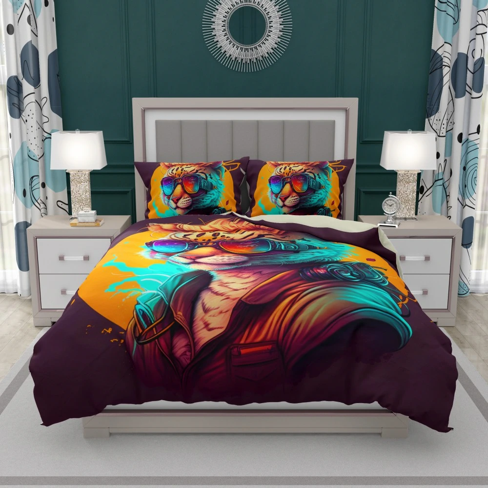What is the Comforter ( Duvet ) ? 7 Sun-Kissed Tiger Style Bedding Set 1