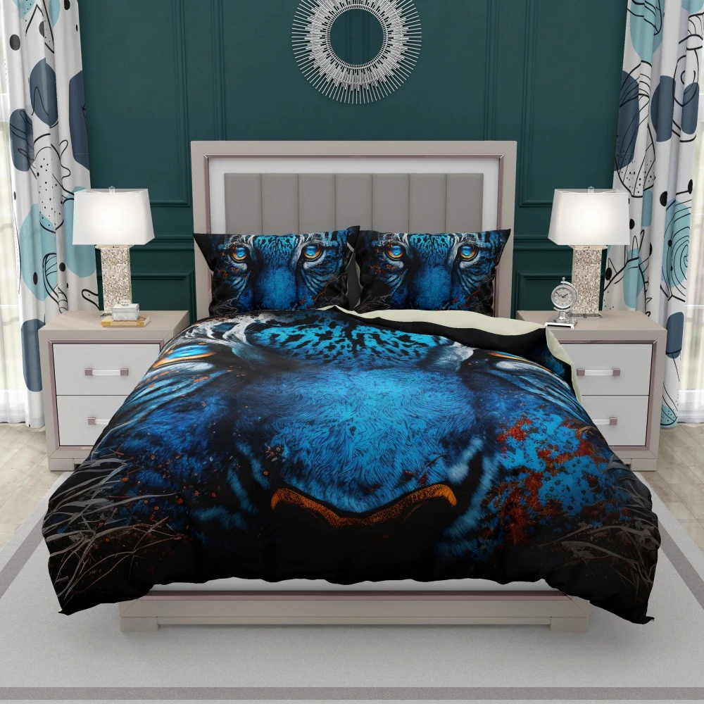 What is the Comforter ( Duvet ) ? 2 Symbolic Tiger Rage Art Bedding Set 1