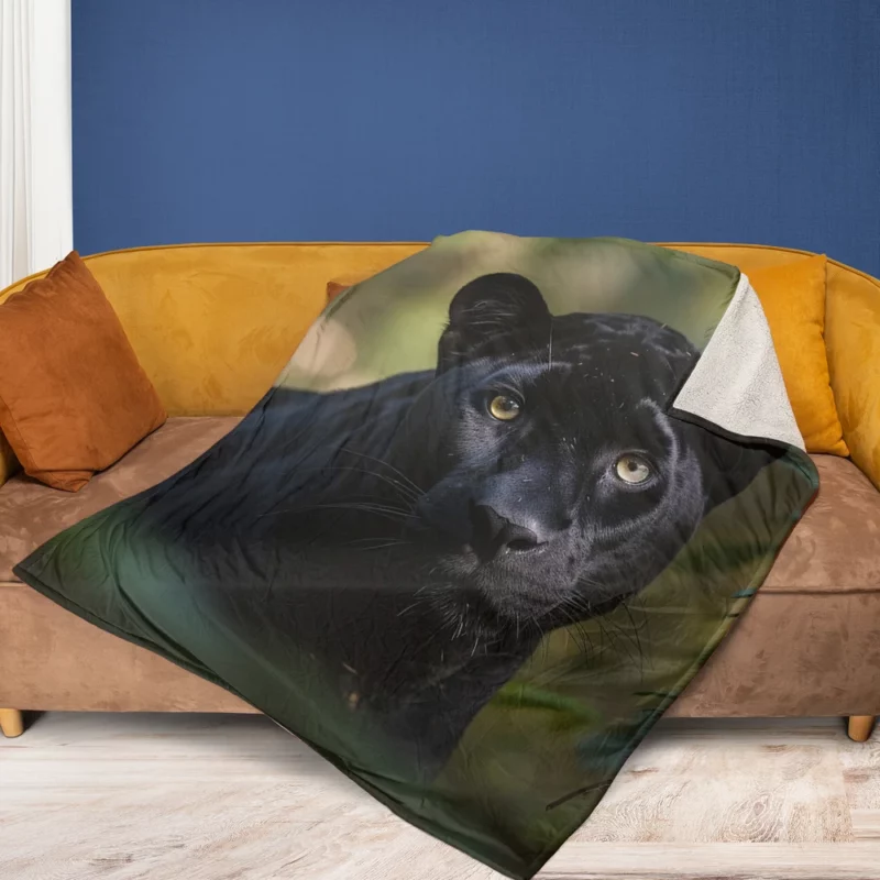 Alert Tiger Walking in Nature Fleece Blanket 1
