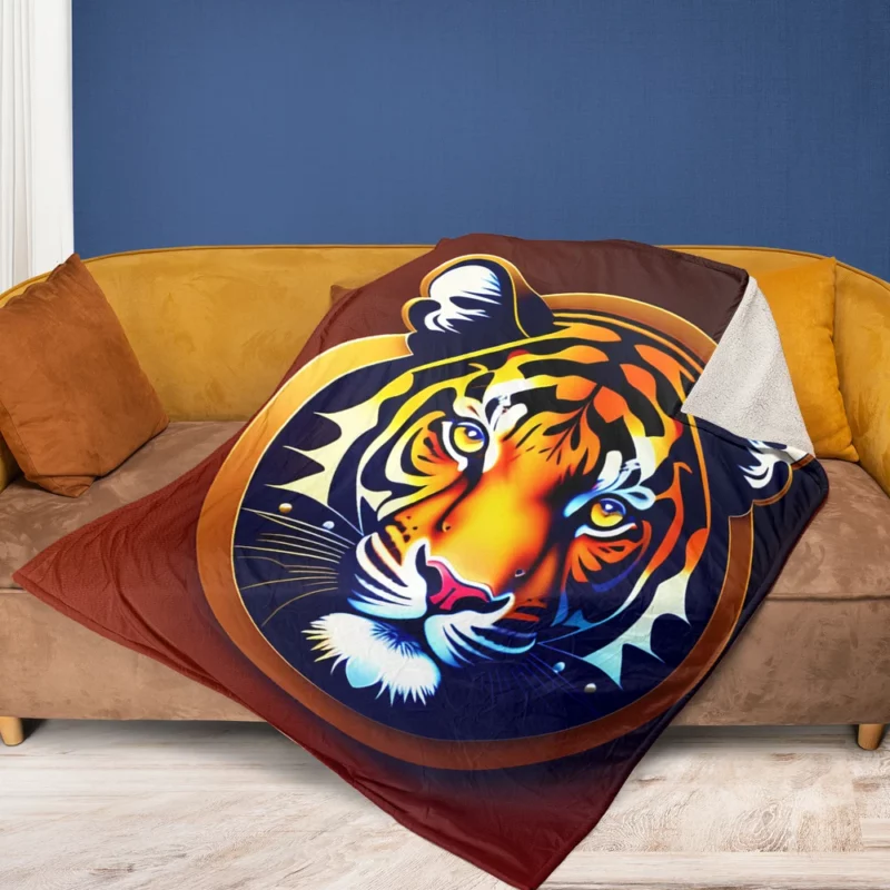 Bengal Tiger Logo Fleece Blanket 1