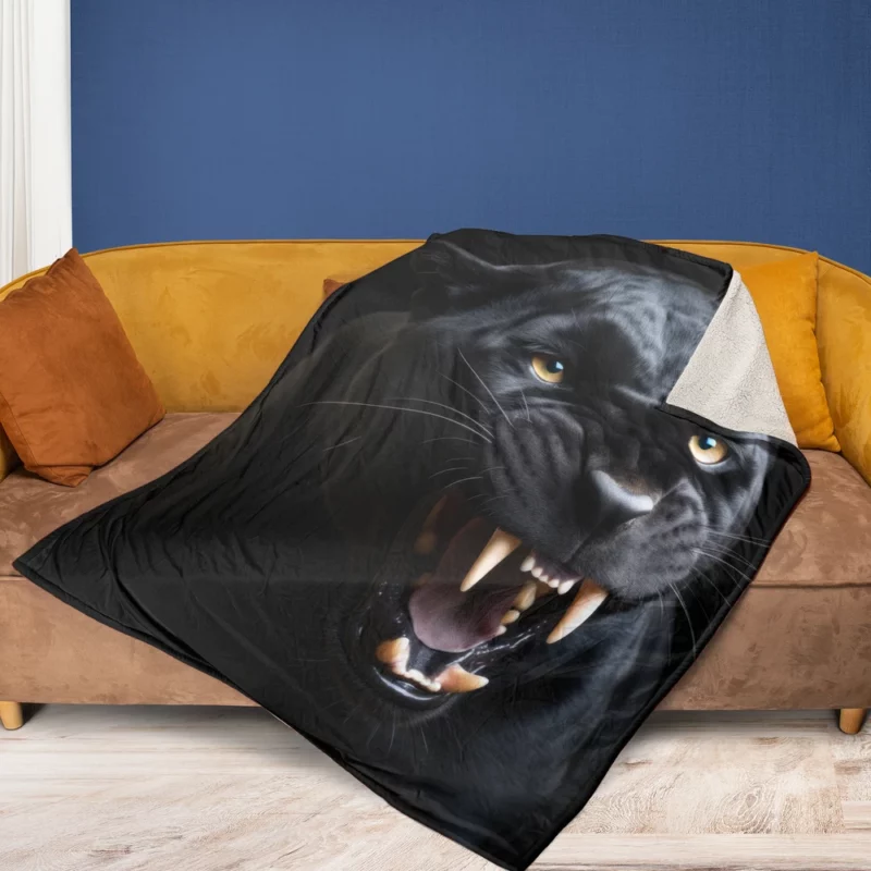 Black Panther Photograph Fleece Blanket 1
