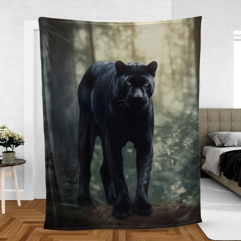 Black Panther in the Wild Fleece Blanket