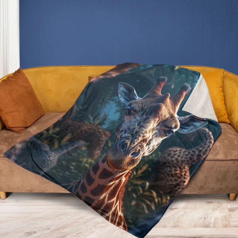 Forest Wildlife Photography Fleece Blanket 1
