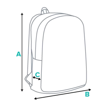 backpack size chart