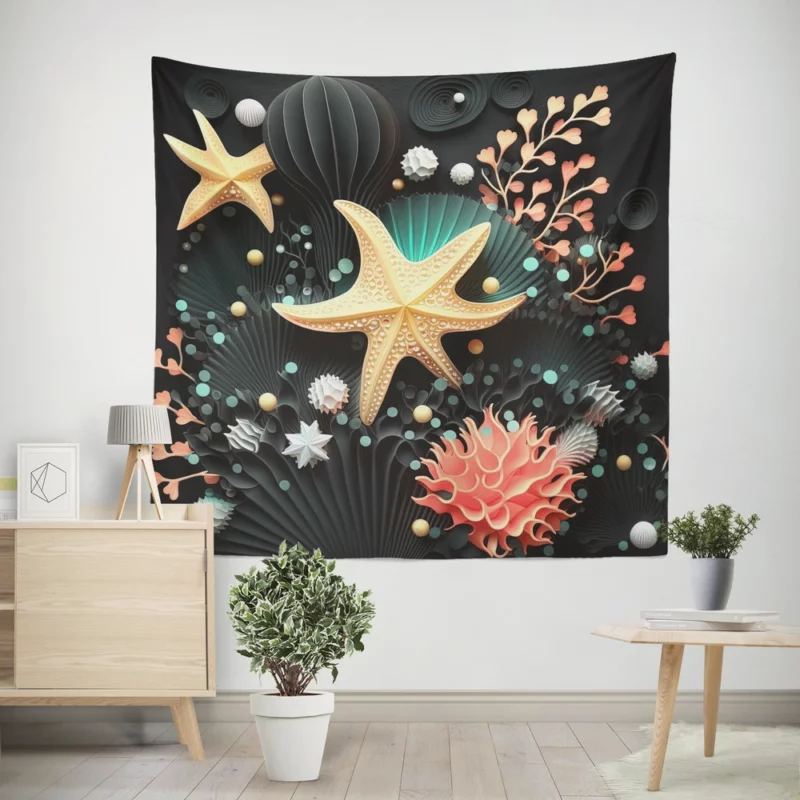 Abstract Underwater Background Wall Tapestry
