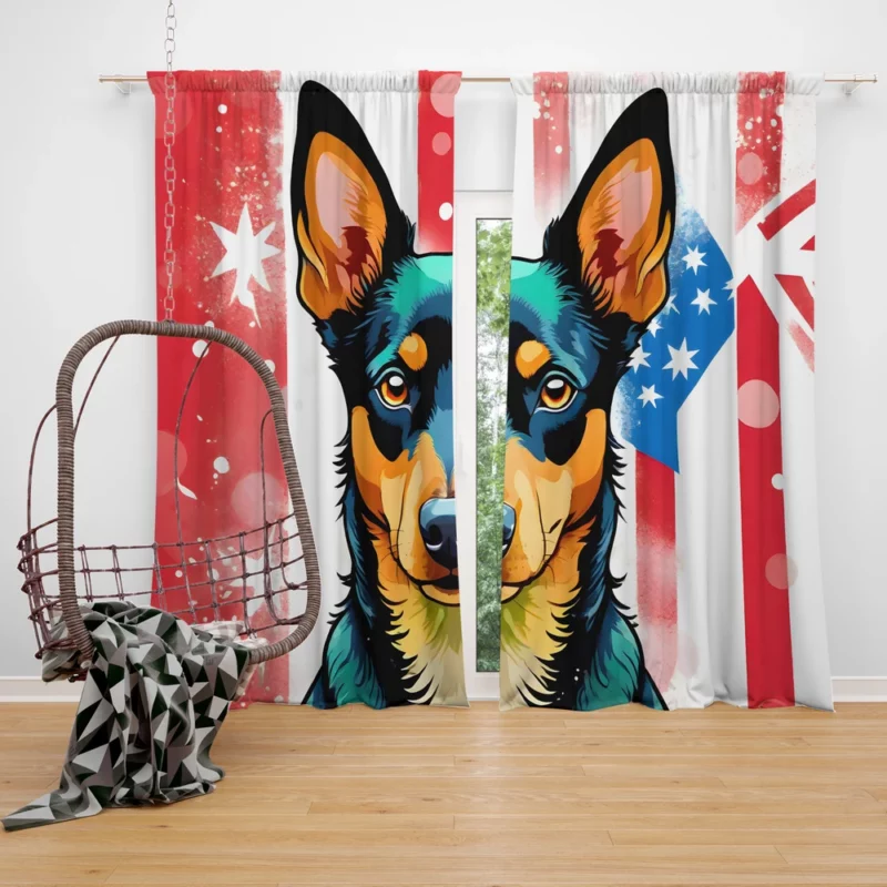 Australian Kelpie Majesty Dog Presence Curtain