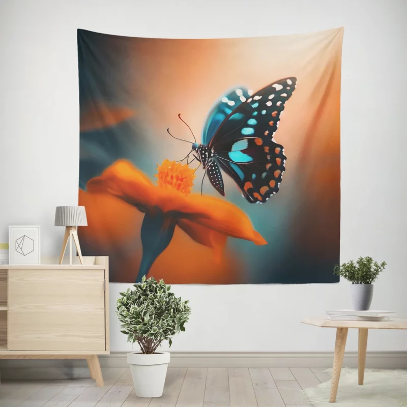 Beautiful Butterfly Photography Wall Tapestry