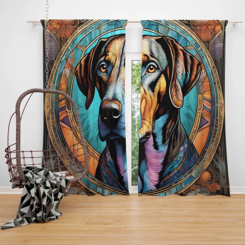 Bold and Loyal Plott Hound Curtain