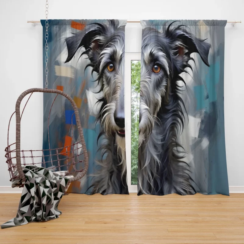 Deerhound Elegance Scottish Dog Breed Curtain