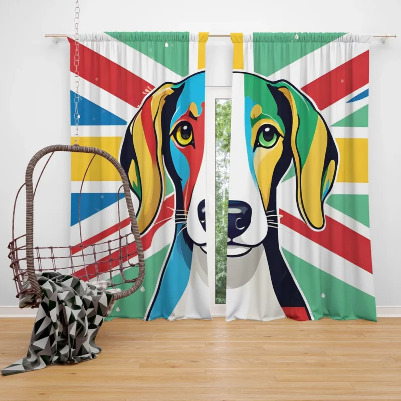 Dog Elegant Runner Azawakh Hound Curtain