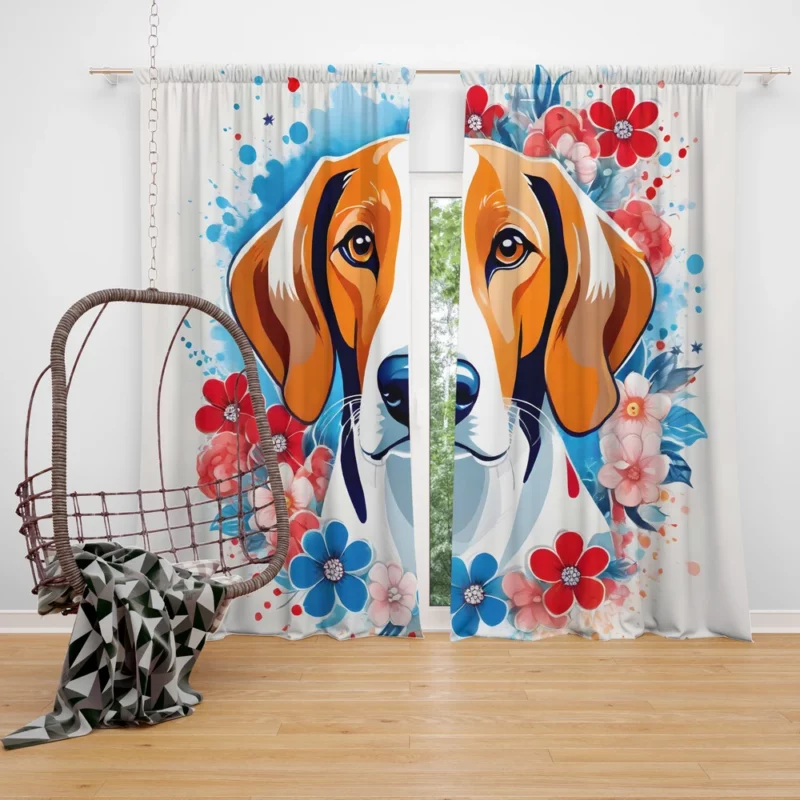 Dog Nimble Companion American Foxhound Agility Curtain