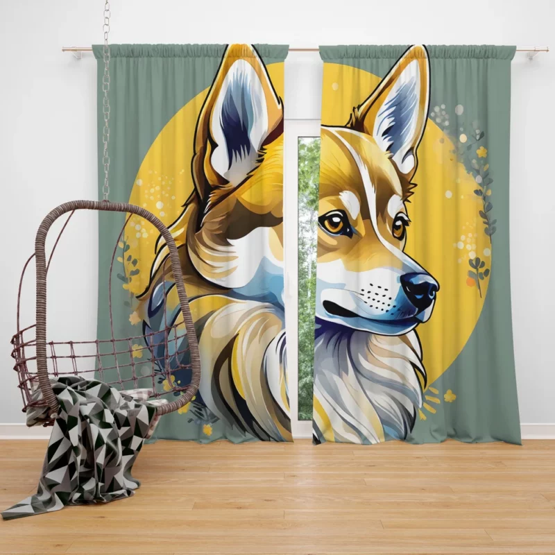 Dog Tiny Trailblazer Alaskan Klee Curtain