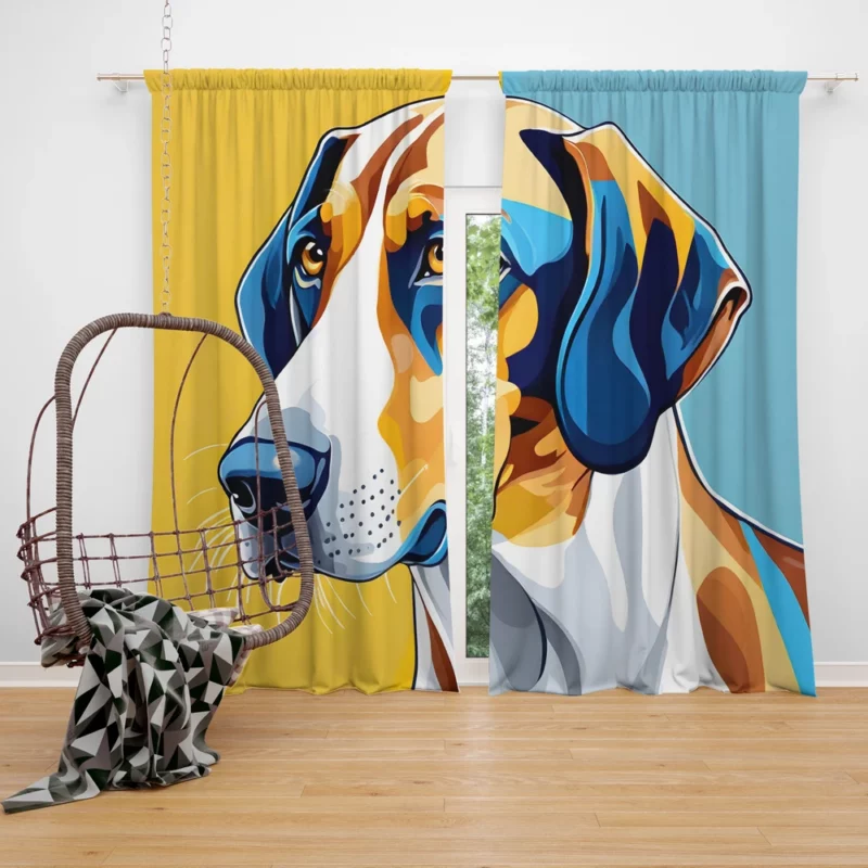 Elegance Treeing Walker CoonhoundDog Breed Curtain