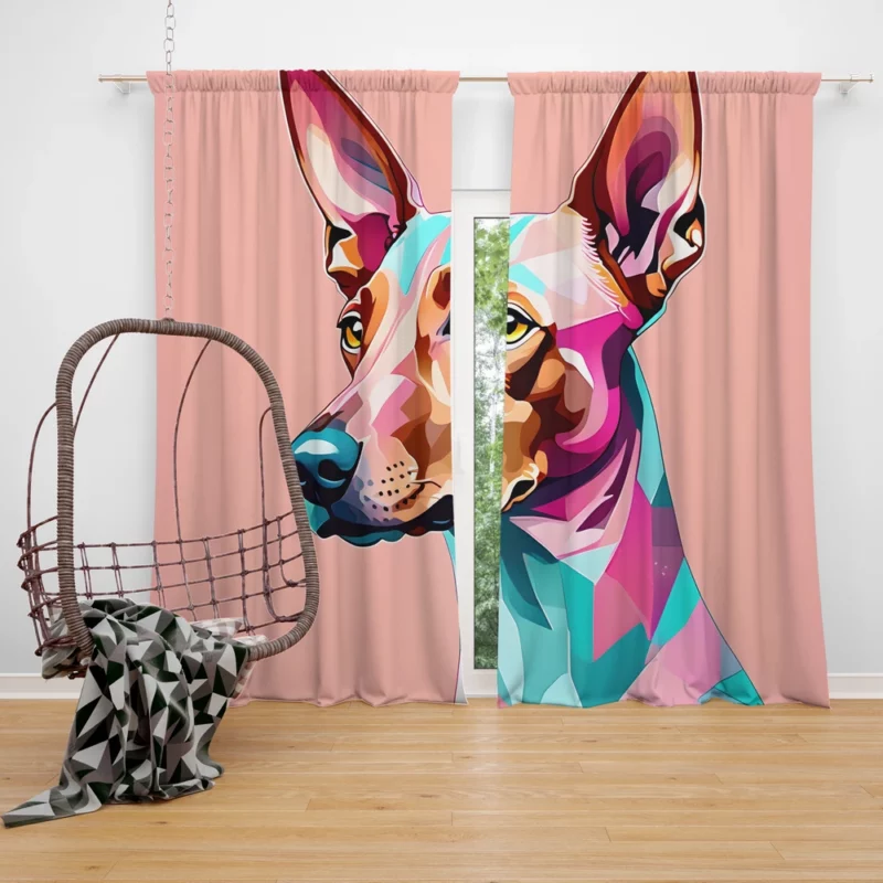 Elegant Ears Pharaoh Hound Dog Curtain
