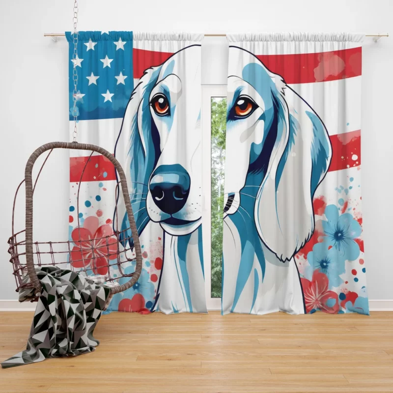 Elegant Hound Perfection Saluki Dog Curtain