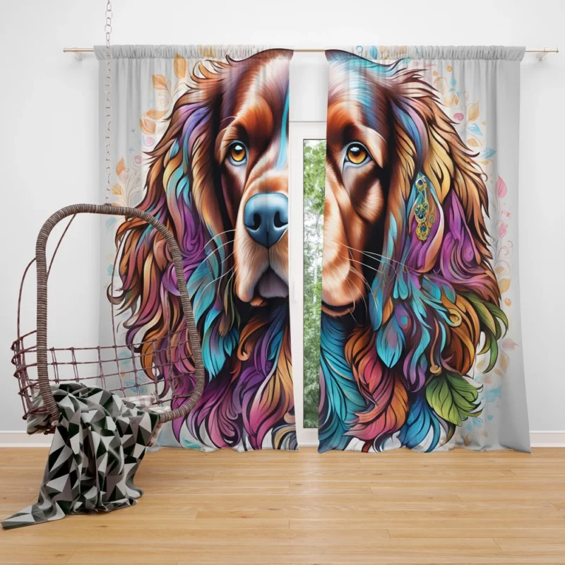 Energetic Wonder Sussex Spaniel Dog Breed Curtain