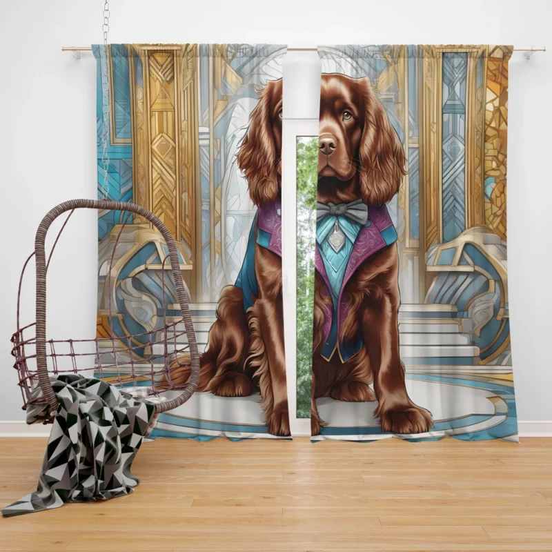Gentle Companion Sussex Spaniel Dog Curtain