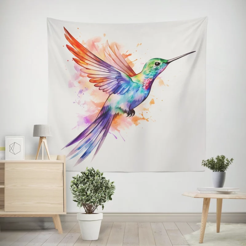 Hummingbird With Butterfly Wings Wall Tapestry