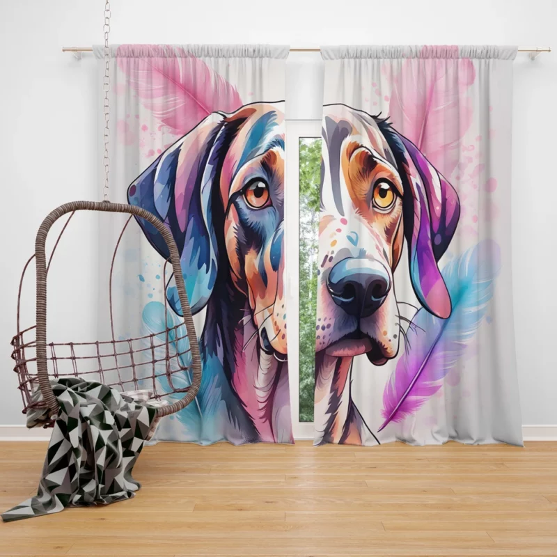 Hunting Partner Plott Hound Dog Curtain