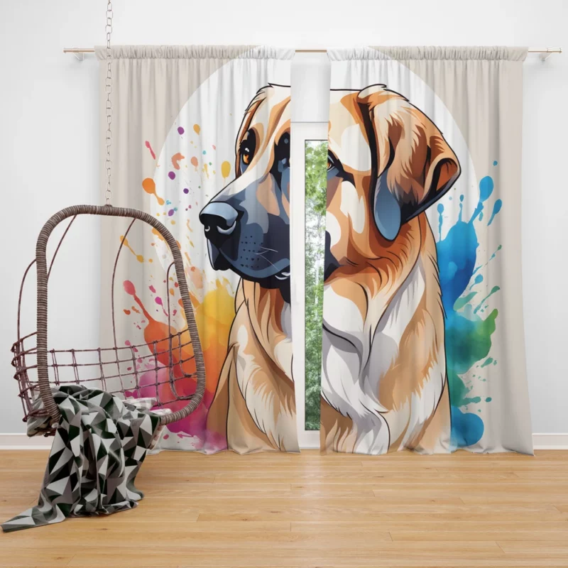 Loyal Companion Anatolian Shepherd Dog Curtain