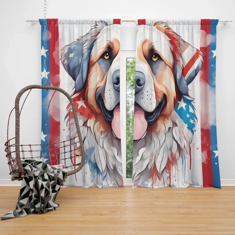 Mountain Guardian Pyrenean Mastiff Companion Curtain