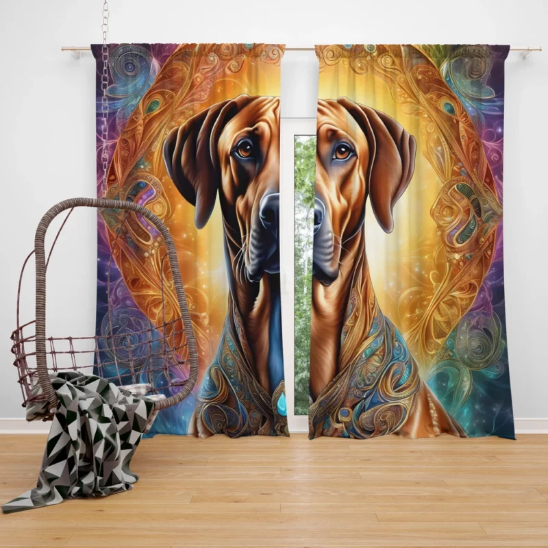 Noble Hound Perfection Rhodesian Ridgeback Dog Curtain