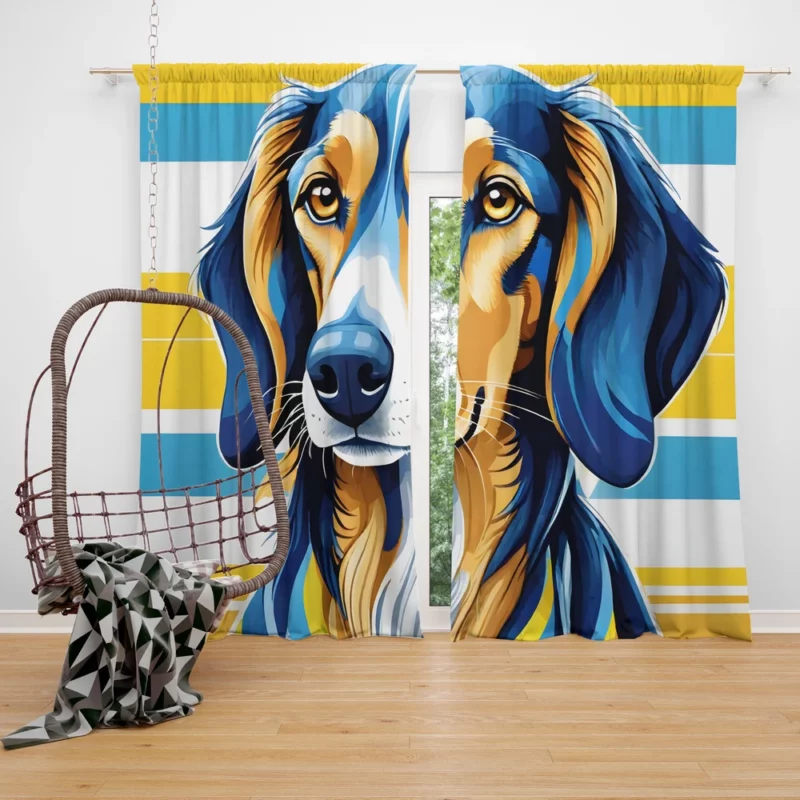 Noble Saluki Swift Canine Companion Curtain