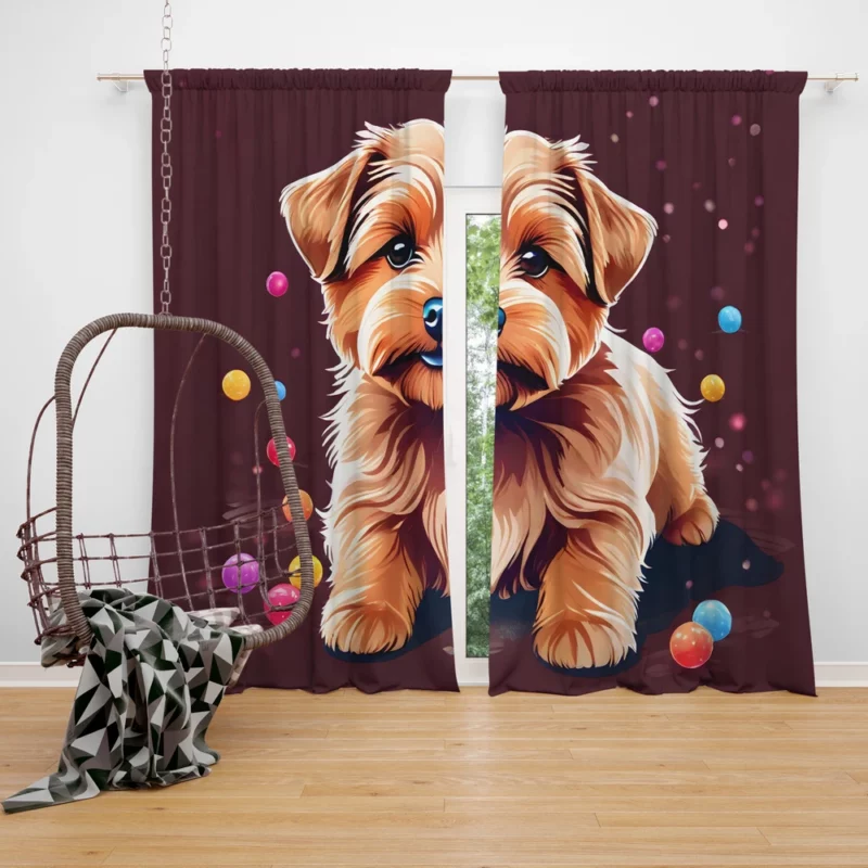 Norfolk Terrier Delight Teen Dog Joy Curtain