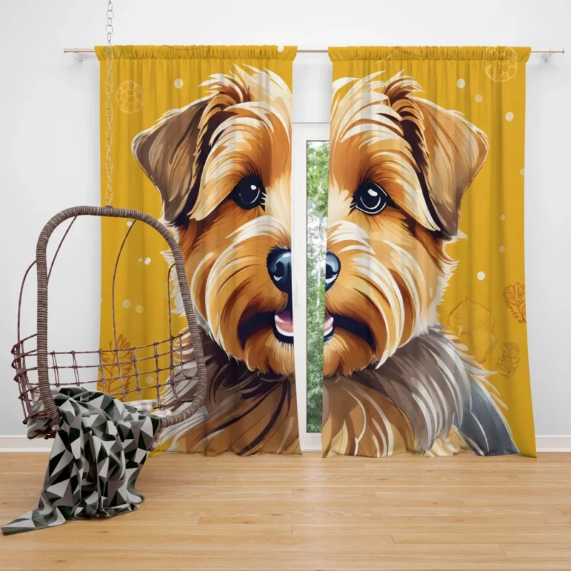 Norfolk Terrier Surprise Teen Joy Curtain