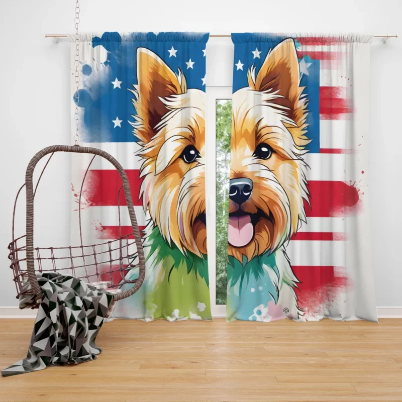 Norwich Terrier Magic Teen Joyful Gift Curtain