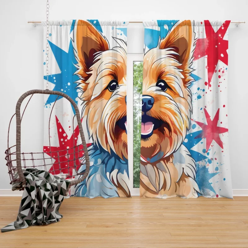 Norwich Terrier Surprise Gift Teen Birthday Joy Curtain