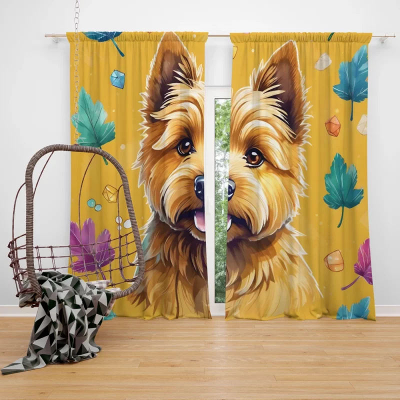 Norwich Terrier Surprise Teen Birthday Joy Curtain