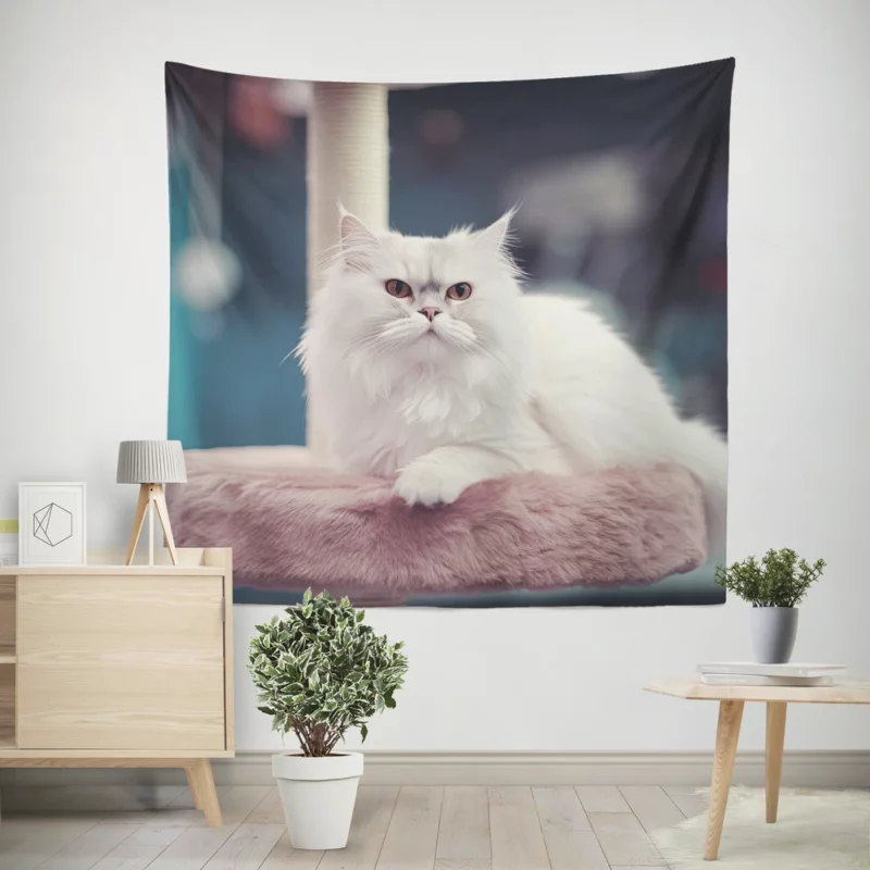 Persian Cat in Salon Wall Tapestry