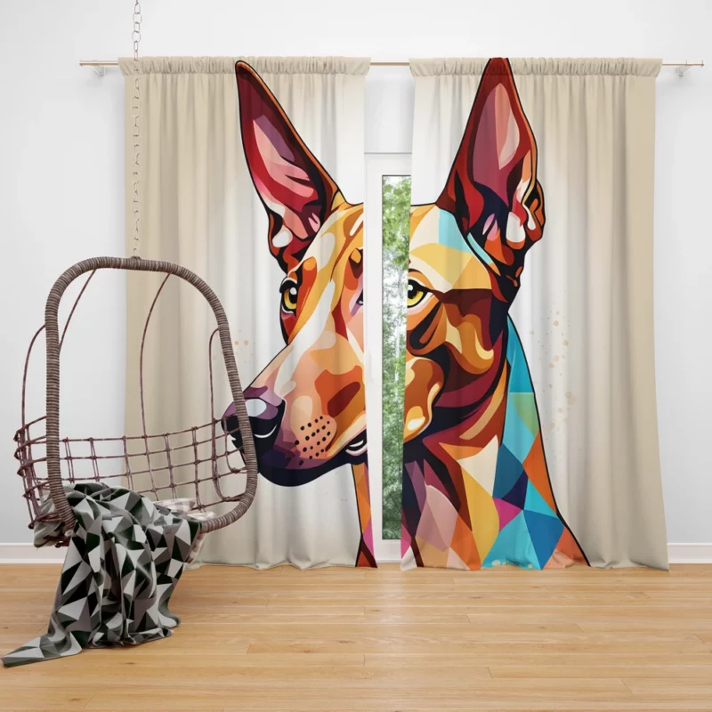 Pharaoh Hound Graceful Dog Companion Curtain
