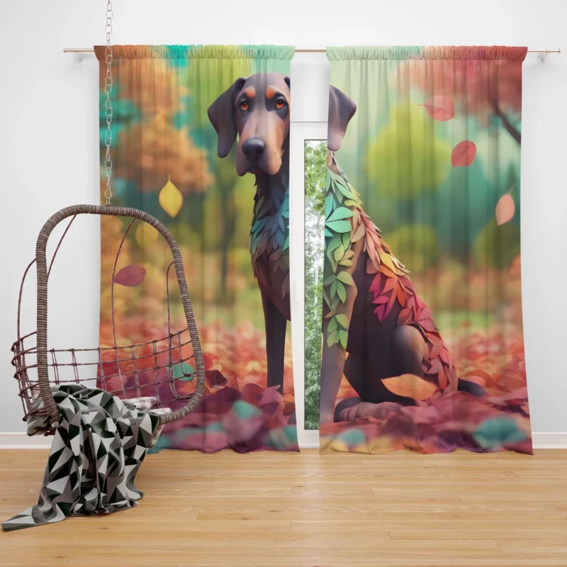 Plott Hound Southern Dog Companion Curtain