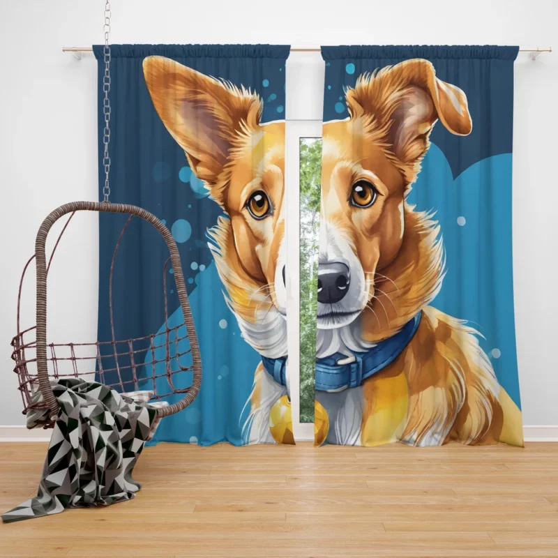Portuguese Podengo Swift Canine Companion Curtain