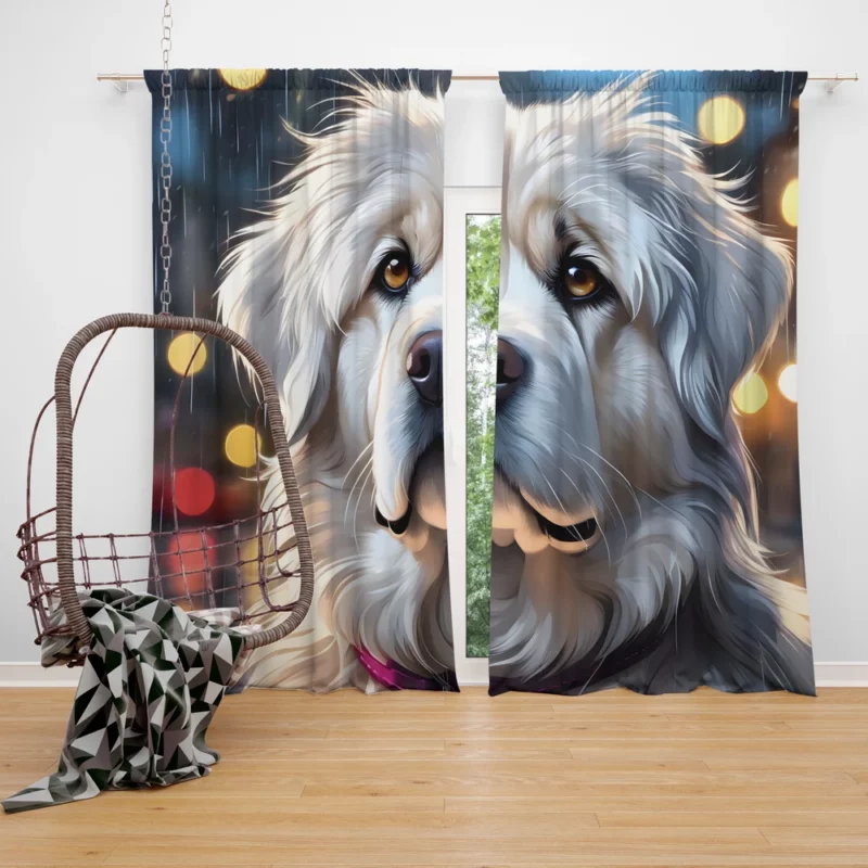 Pyrenean Mastiff Majestic Mountain Dog Curtain
