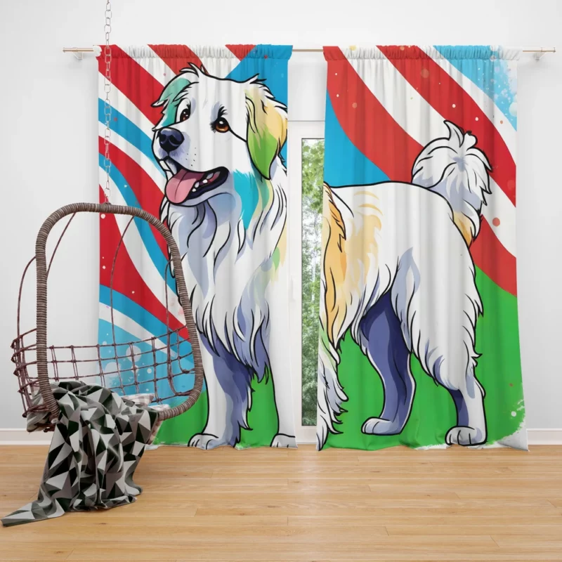 Pyrenean Shepherd Perfection Devoted Dog Curtain