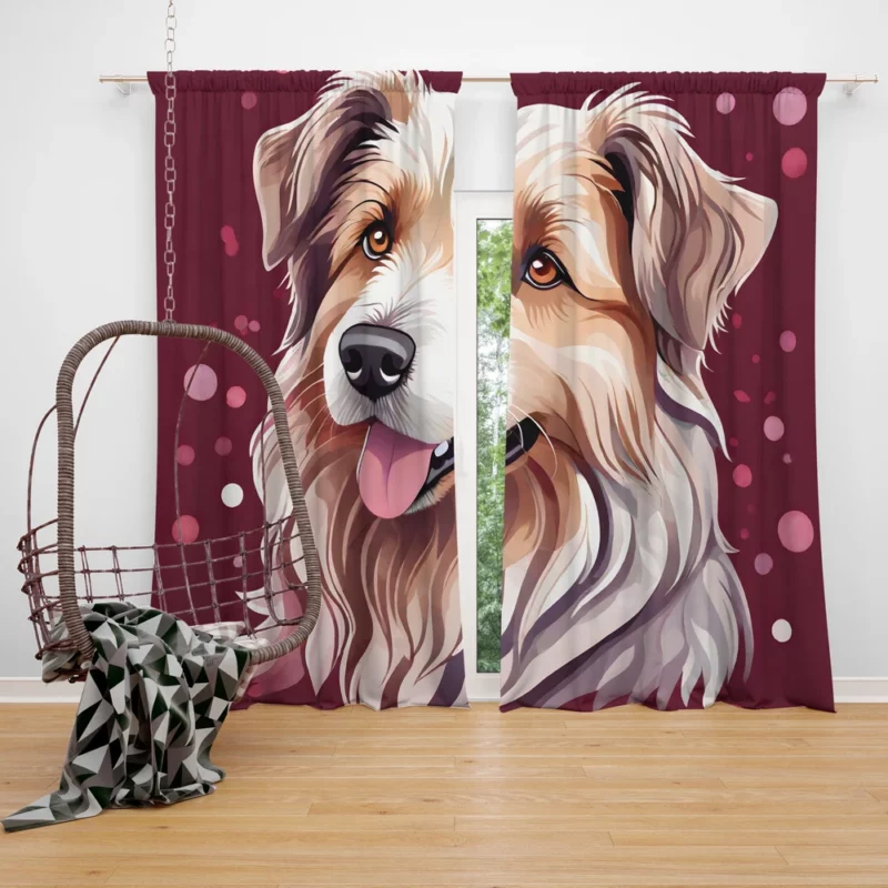 Pyrenean Shepherd Wonder Energetic Dog Breed Curtain