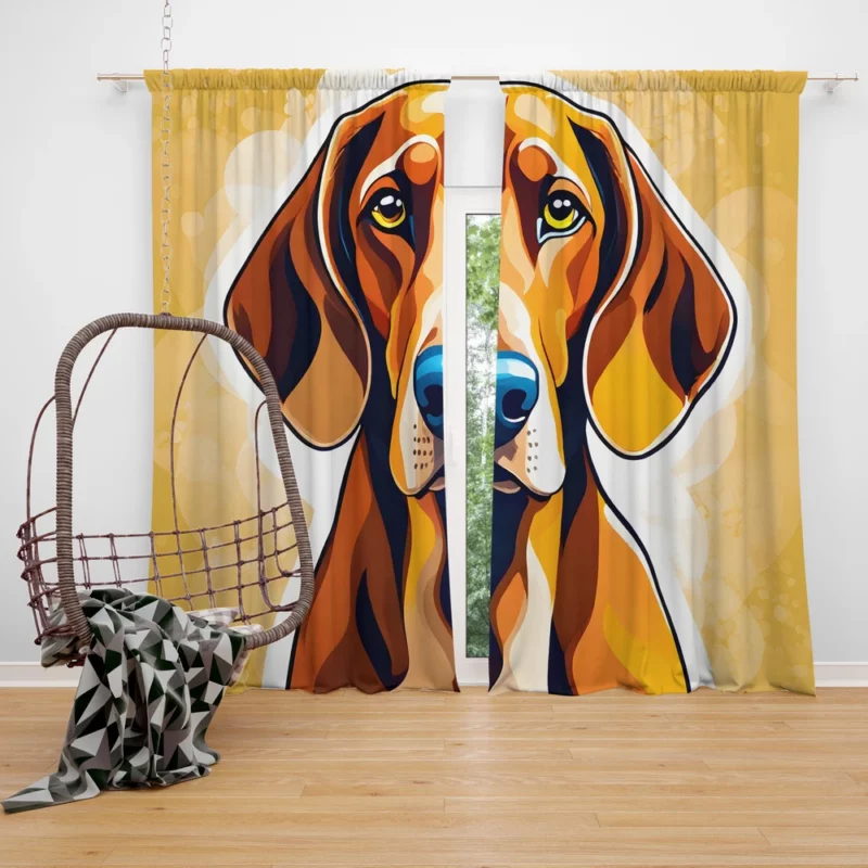 Redbone Coonhound Pal The Perfect Dog Curtain