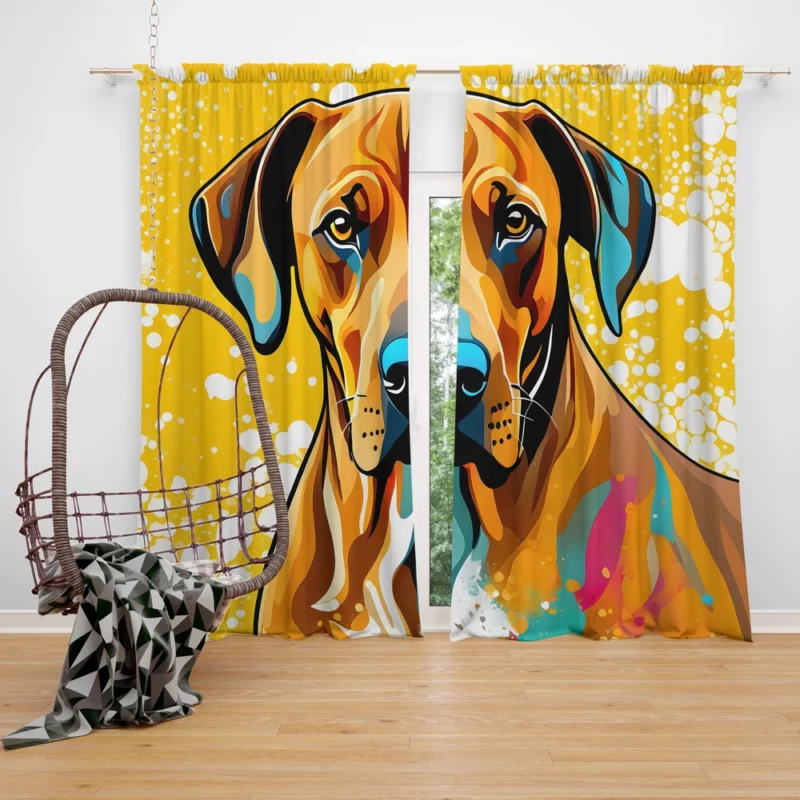 Ridgeback Majesty Rhodesian Dog Curtain