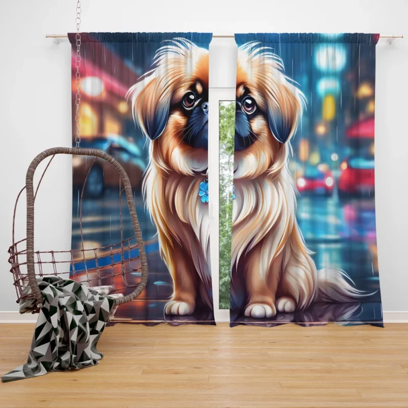 Royal Charm Pekingese Dog Breed Curtain