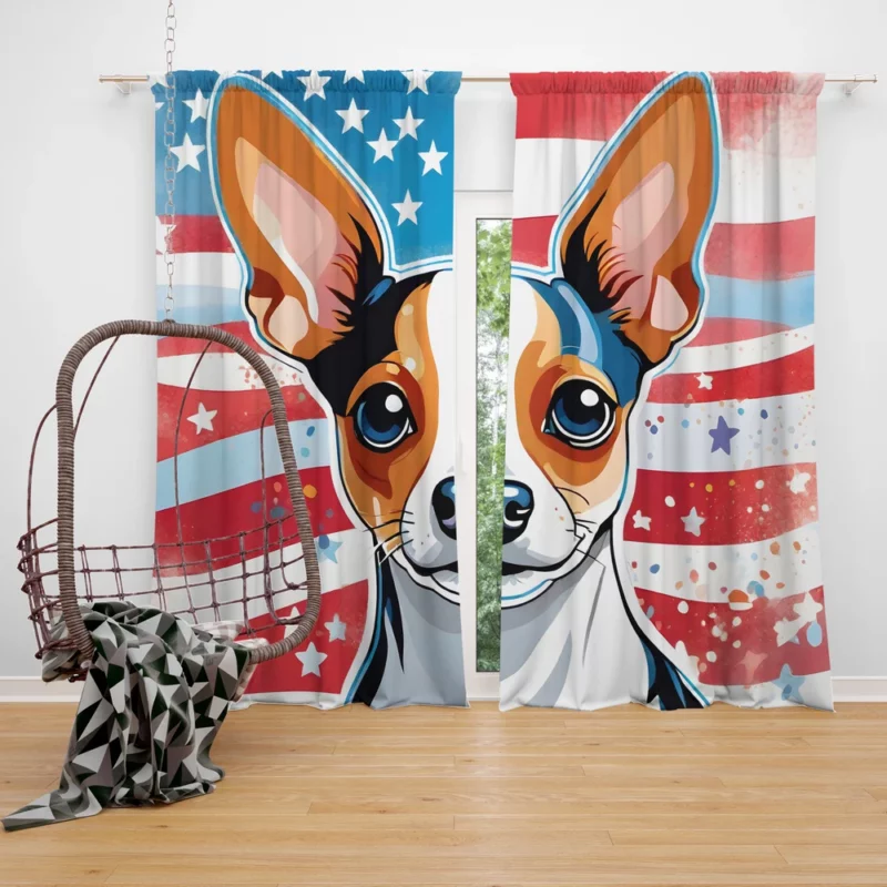 Russian Toy Terrier Charm Small Dog Companion Curtain