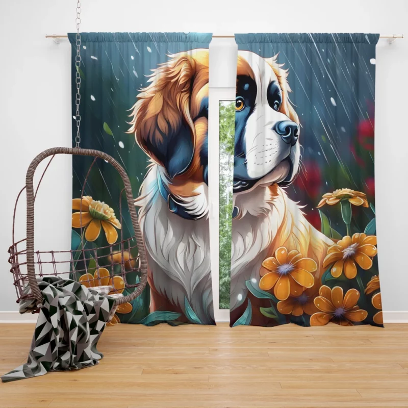 Saint Bernard Pal The Perfect Dog Curtain