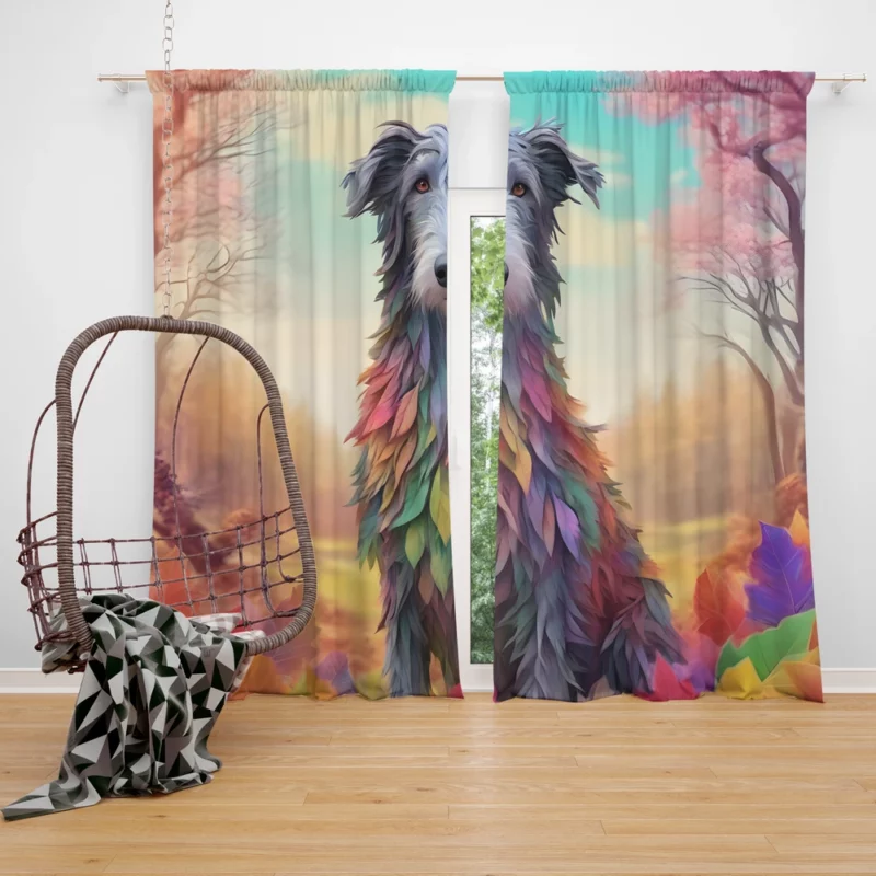 Scottish Deerhound Majestic Hound Dog Curtain
