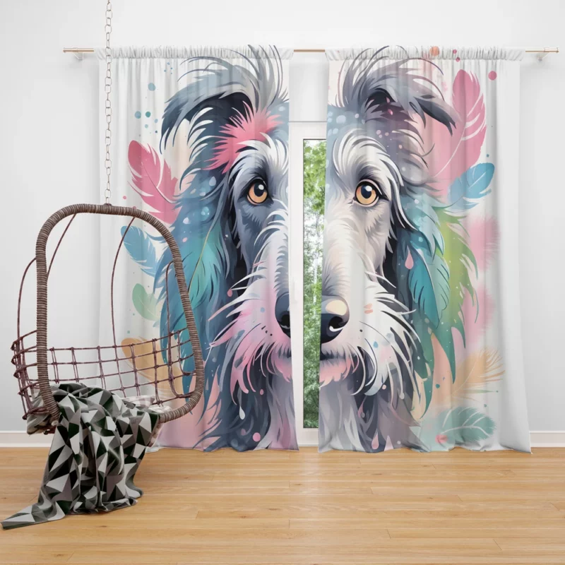 Scottish Wonder Deerhound Dog Breed Curtain