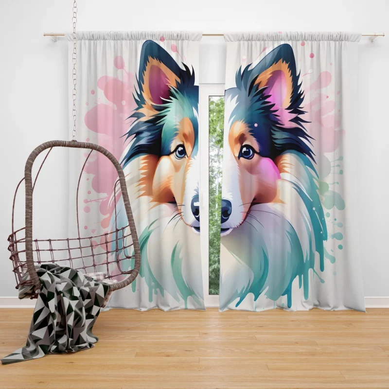 Sheepdog Charm Shetland Companion Dog Curtain